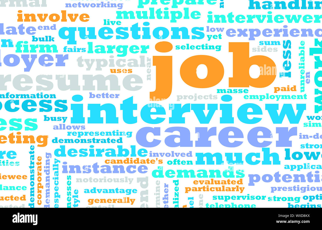 Vorbereitung auf ein Vorstellungsgespräch Job als Karriere Stockfoto