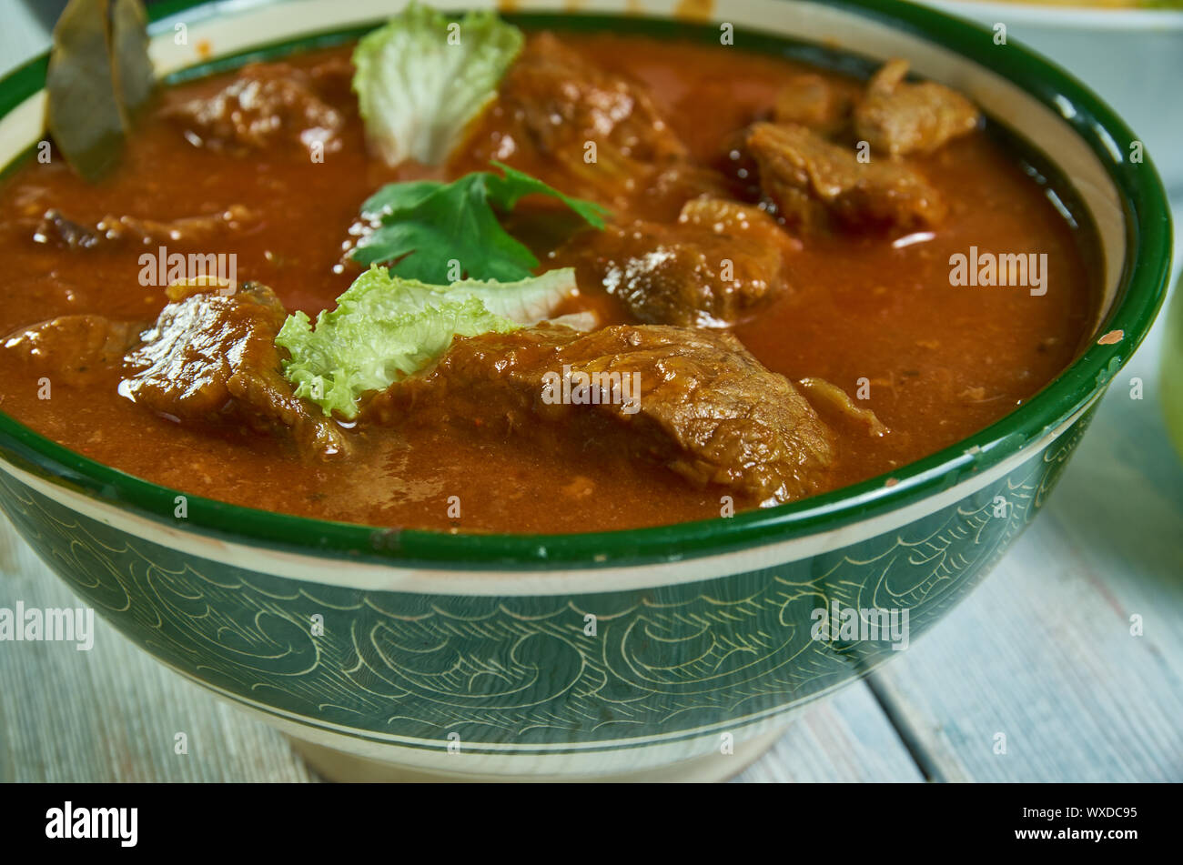 Maharashtrian Kolhapuri tambda Rassa Stockfoto
