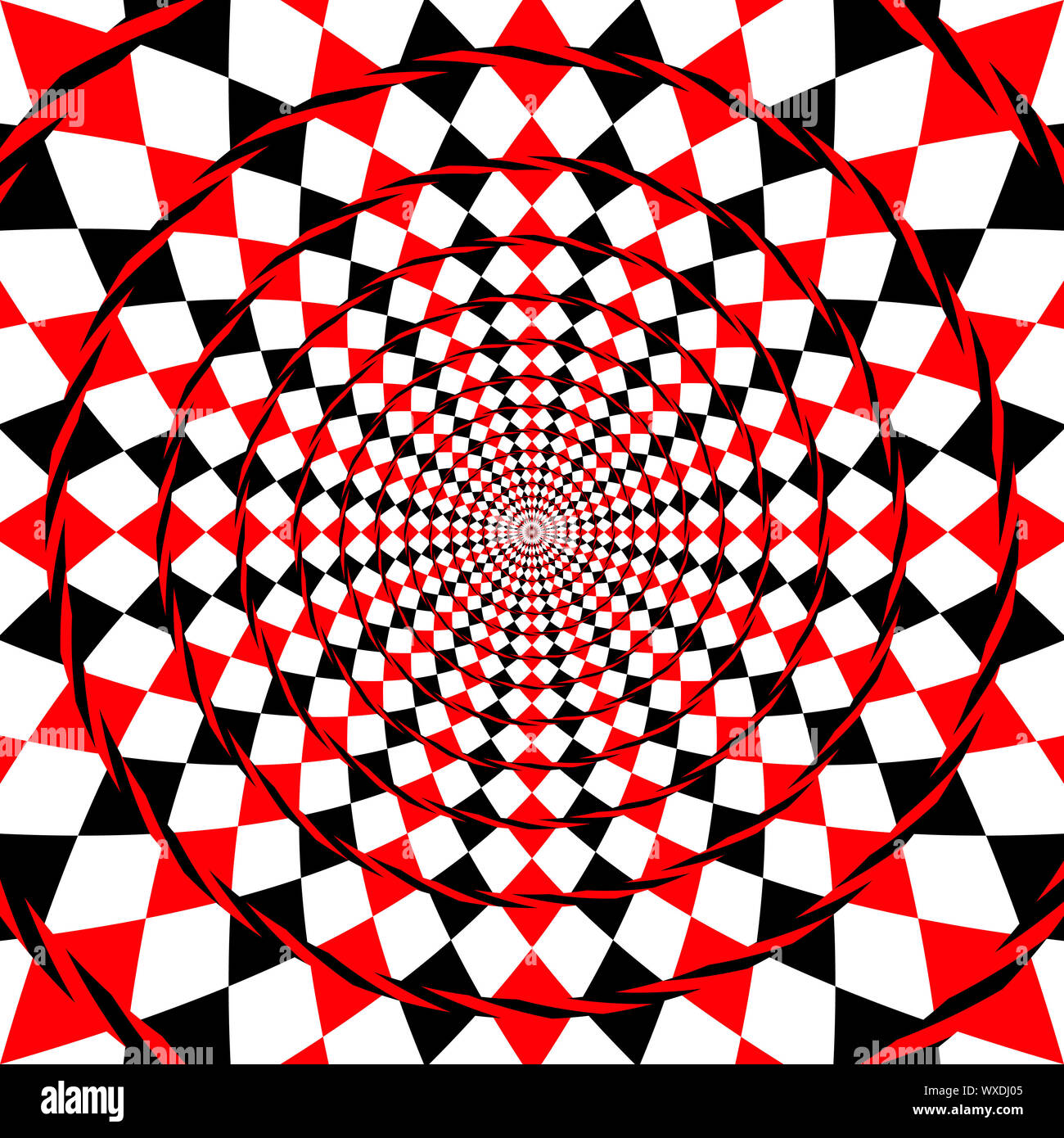 Optische Illusion fake Spirale Hintergrund Stockfoto