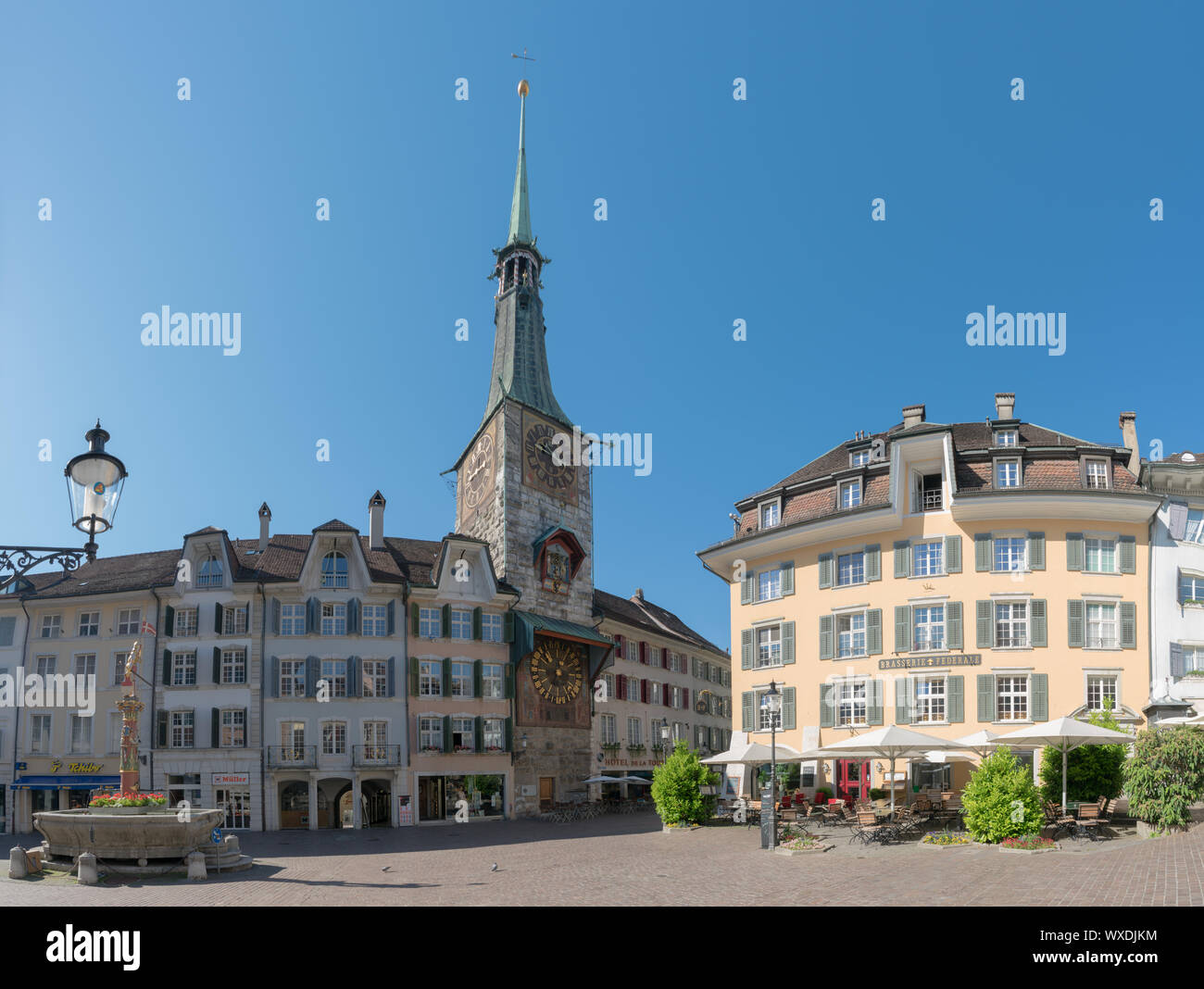 Solothurn, SO/Schweiz - vom 2. Juni 2019: historische Altstadt in der Schweizer Stadt Solothurn Stockfoto