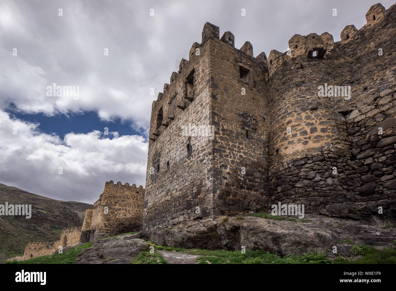 Khertvisi schloss alte Kaukasus Anreicherung Stockfoto