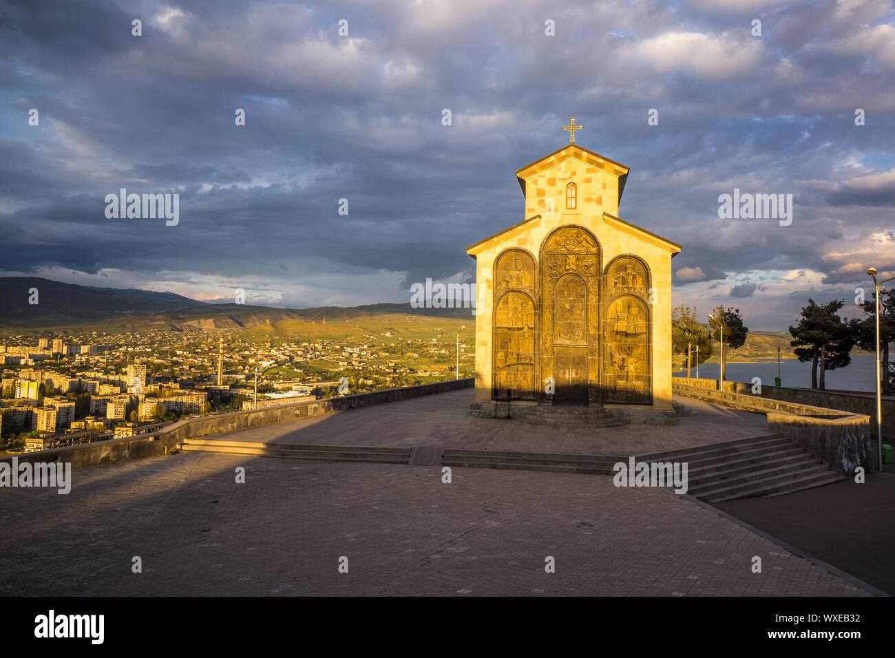 Kapelle auf einem Hügel der Chronik von Georgia Stockfoto