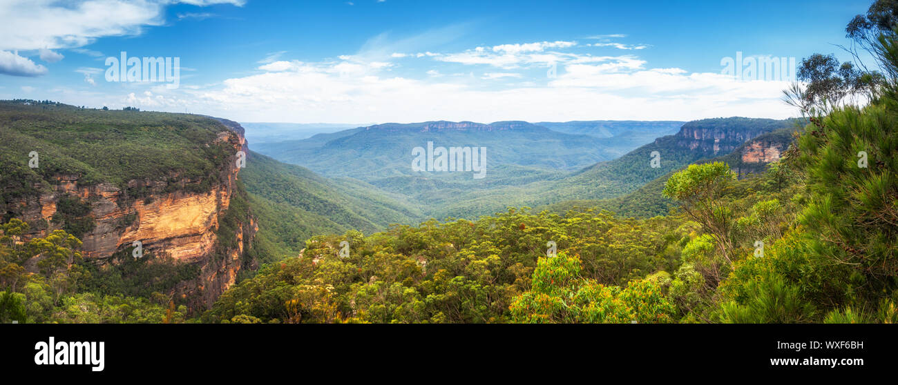 Die Blue Mountains Australien Panorama Stockfoto