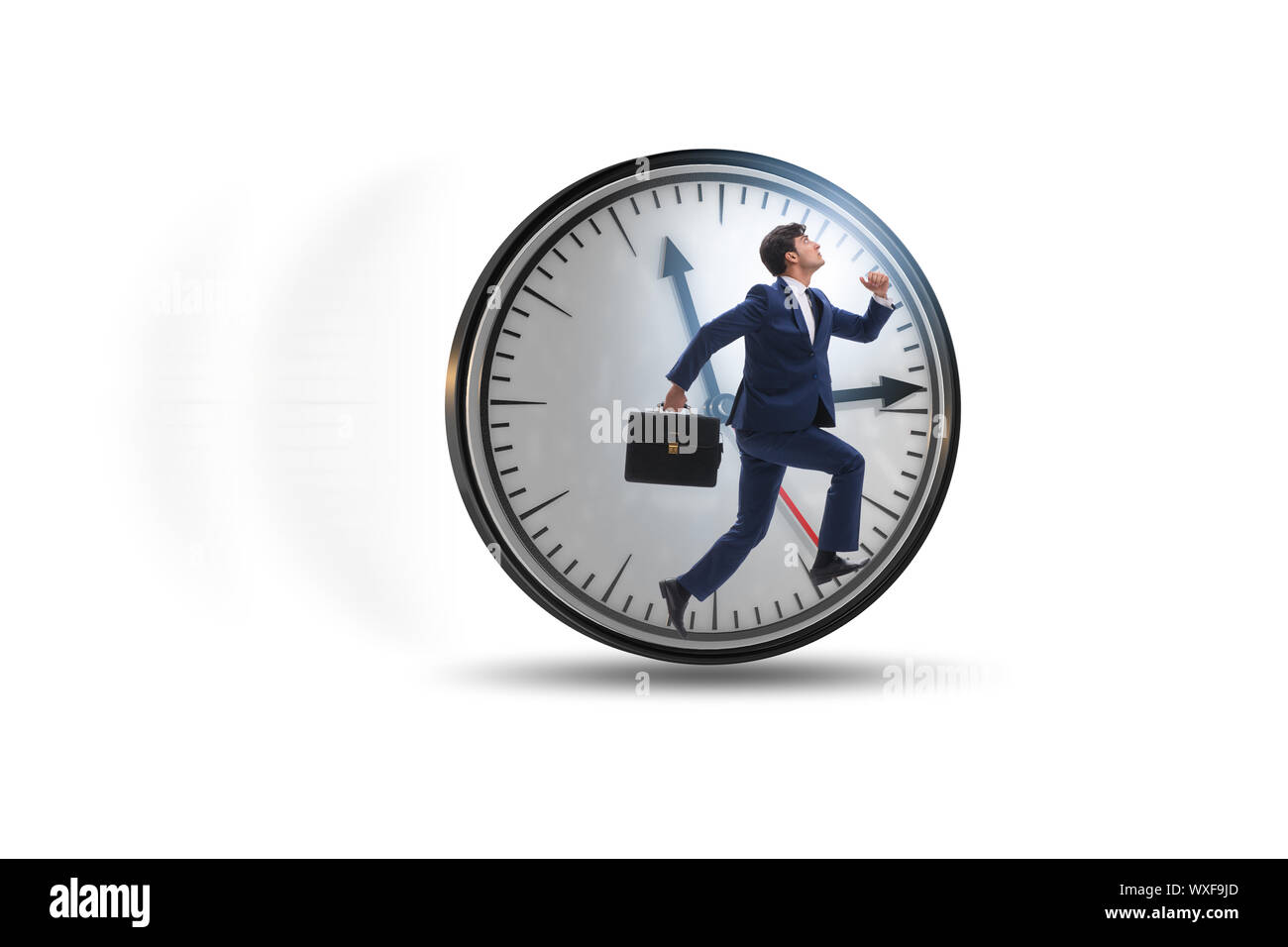 Unternehmer Mitarbeiter in Time Management Konzept Stockfoto