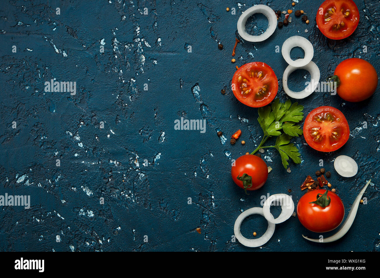 Gemüse Hintergrund. Frisches Gemüse (Knoblauch Stockfoto