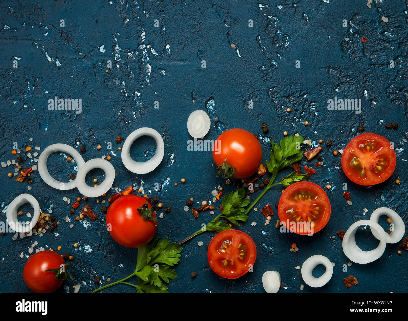 Gemüse Hintergrund. Frisches Gemüse (Knoblauch Stockfoto