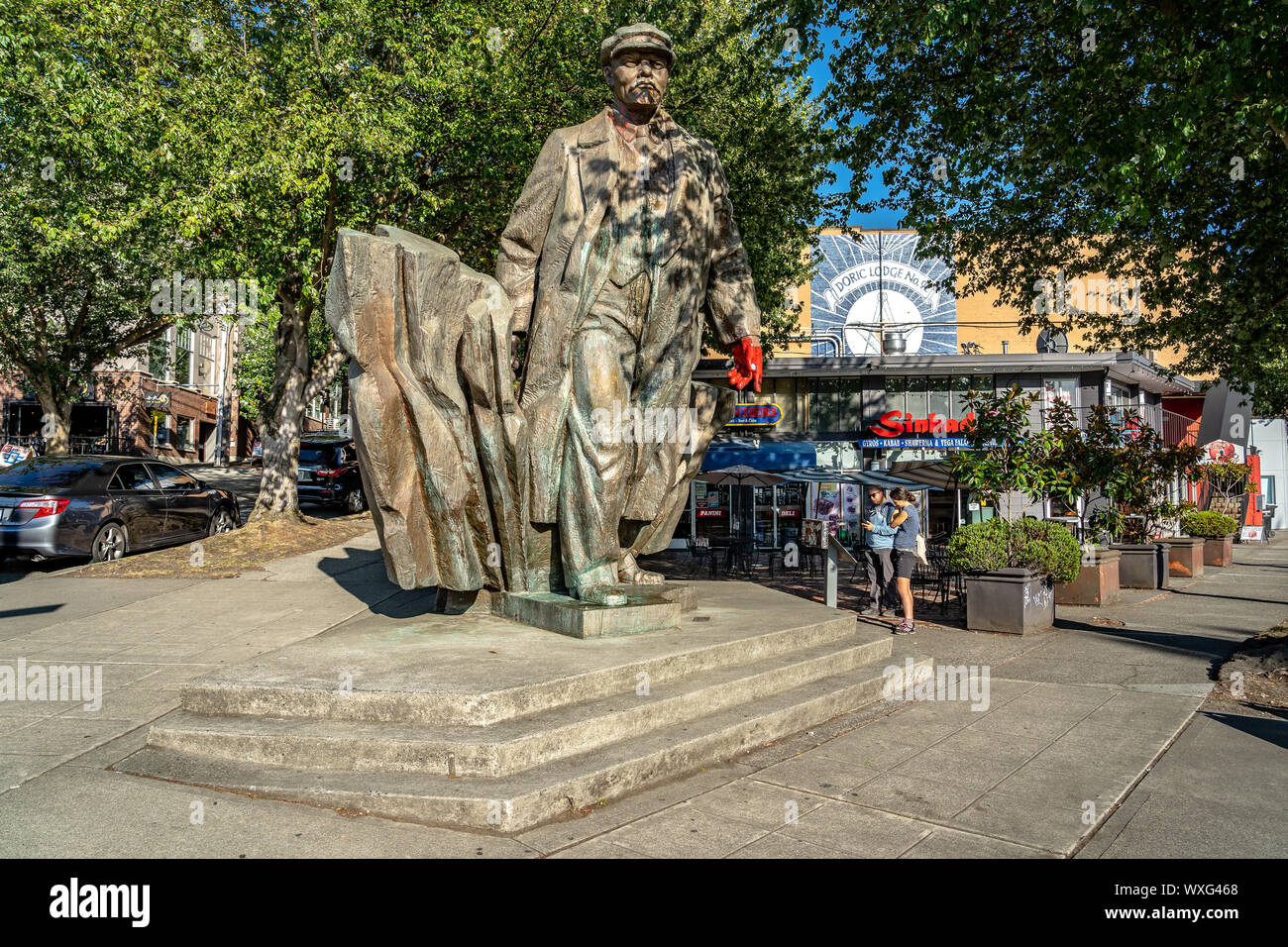 Seattle, Washington, USA - Vladimir Lenin Statue Stockfoto
