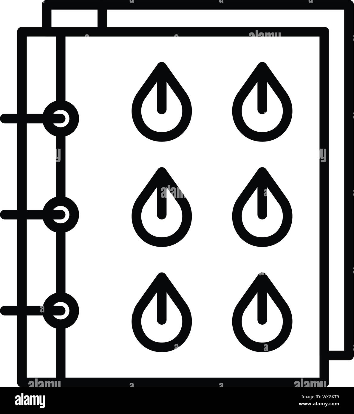 Haarfarbe Katalog Symbol. Umrisse Haarfarbe Katalog vektor Symbol für Web Design auf weißem Hintergrund Stock Vektor