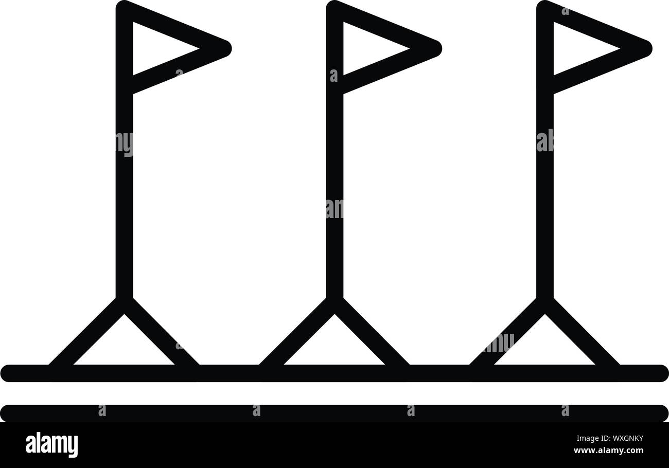 Agility Flaggen Symbol. Übersicht agility flags Vektor Symbol für Web Design auf weißem Hintergrund Stock Vektor