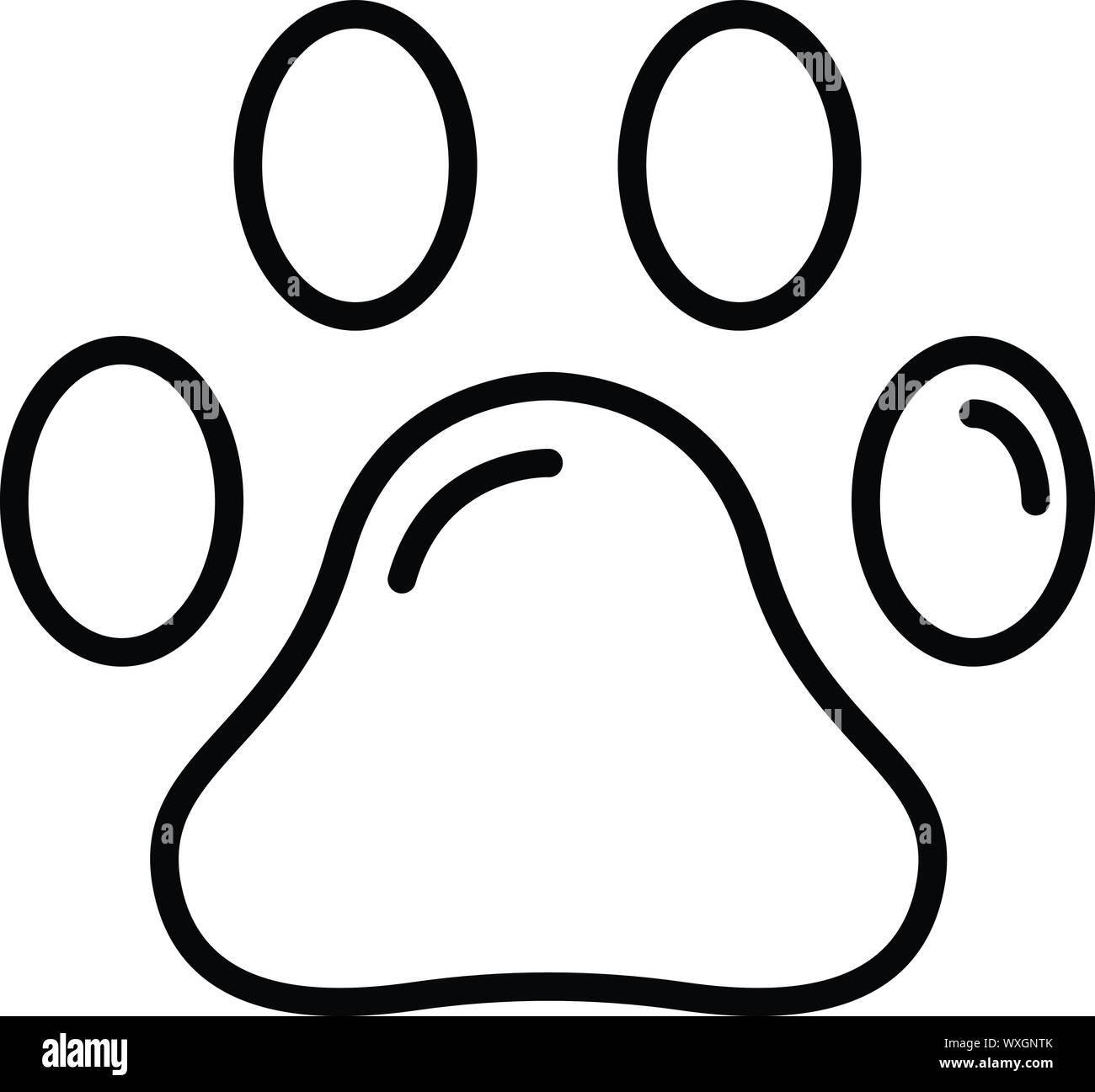Pet paw Symbol. Umrisse pet paw Vektor Symbol für Web Design auf weißem Hintergrund Stock Vektor