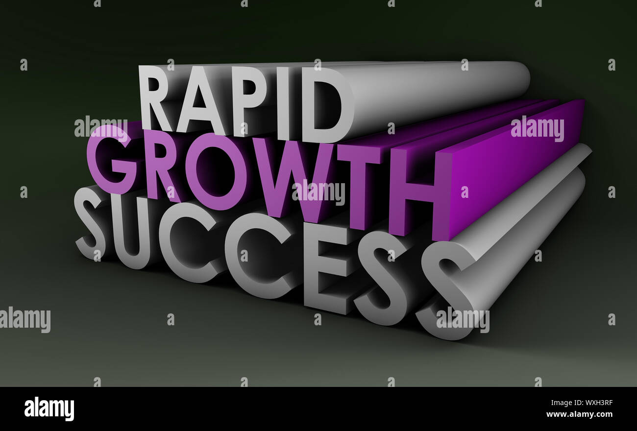 Schnelles Wachstum und Erfolg für ein Unternehmen Stockfoto