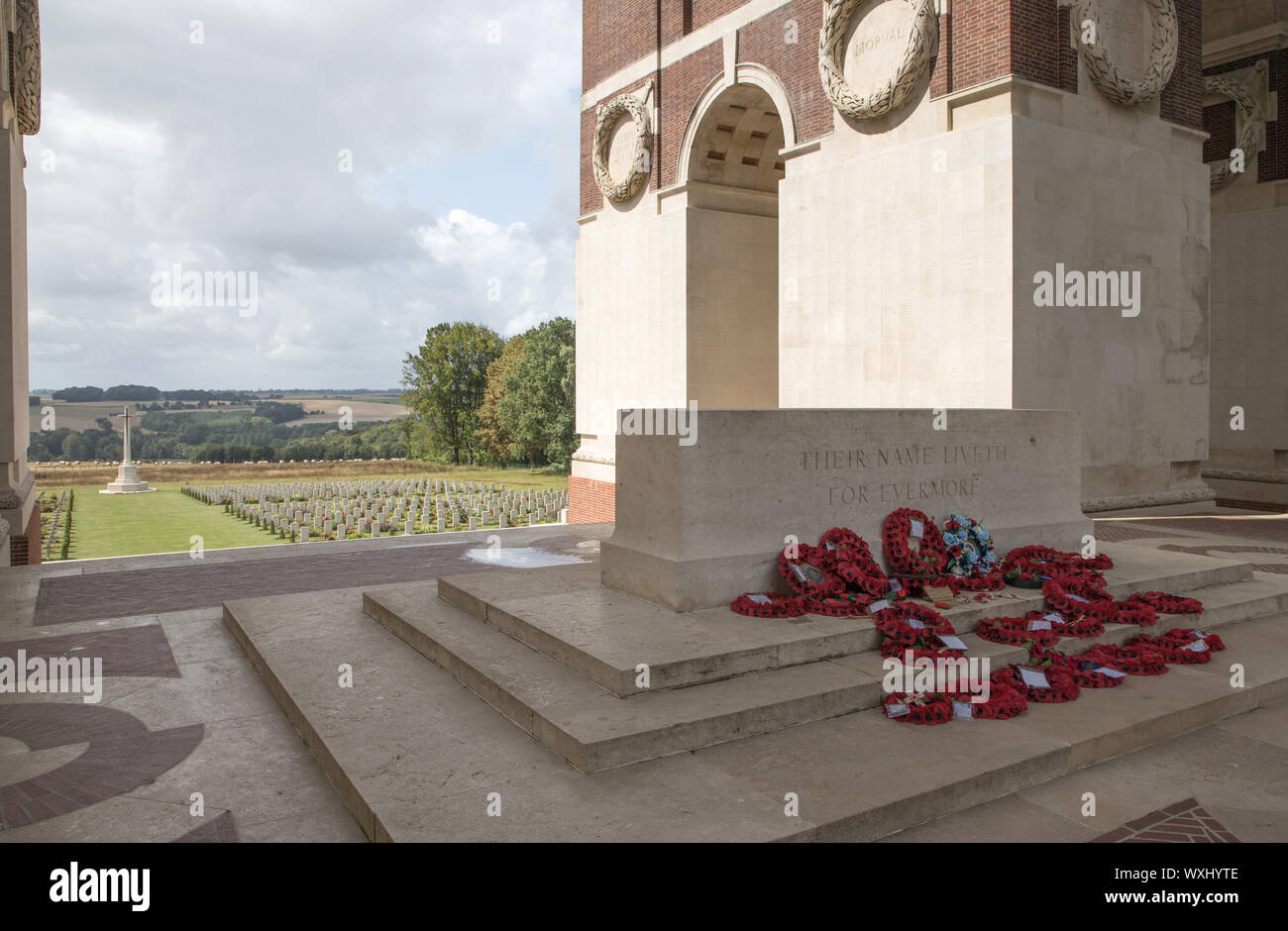 Die Commonwealth War Memorial und Museum in Thiepval für 72000 vermissten Soldaten Somme Frankreich Stockfoto