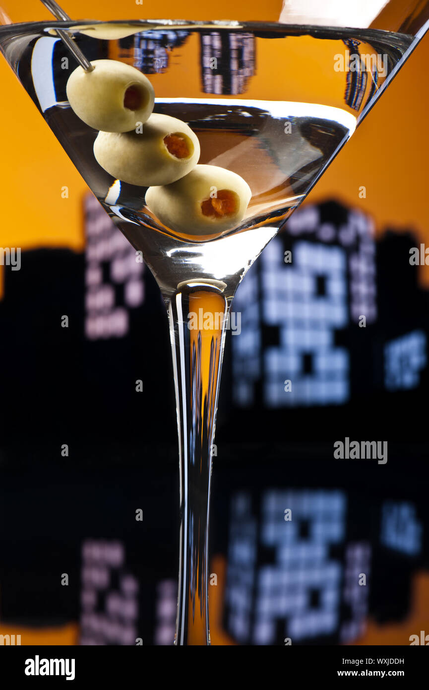 Ein Wodka-Martini, auch bekannt als Vodkatini oder cocktail, Känguru ist ein Cocktail mit Wodka und Wermut, eine Variation des einen Martini. Stockfoto