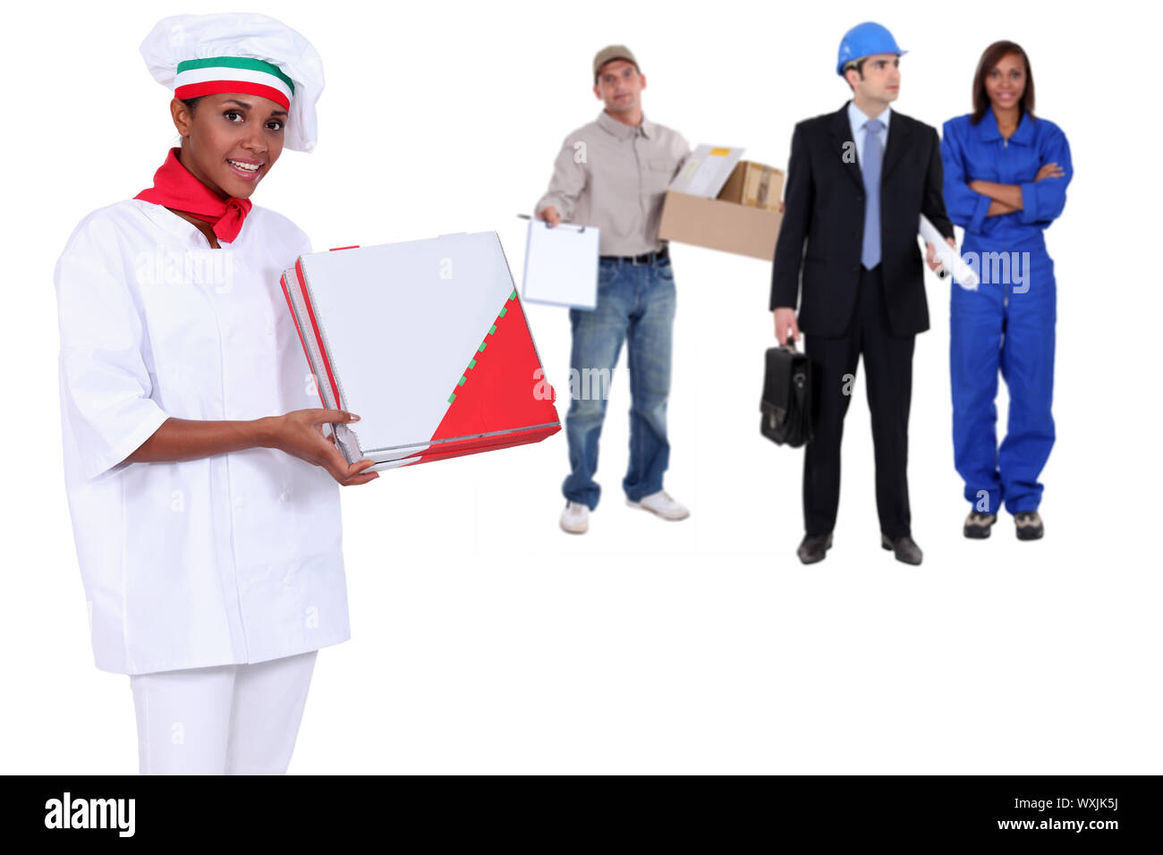 Frauen und Männer in professionelles outfit Stockfoto