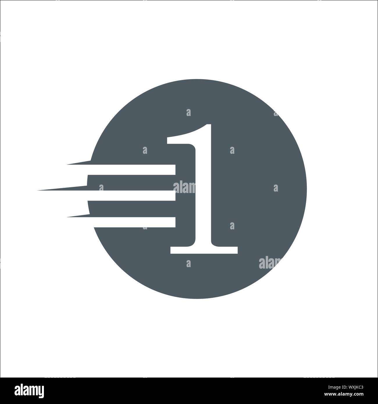 Nummer 1 1 logo Icon Design vorlage mit Motion Elemente Stock Vektor