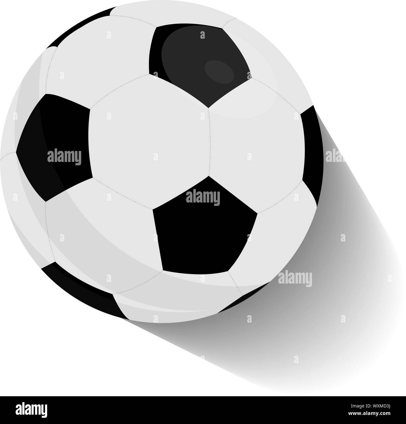 Fußball, Fußball-Turnier. Fußball oder Soccer Ball fliegen mit Motion trails Vector Illustration für Sport Spiel Meisterschaft und Wettbewerb Design, eps 10. Stock Vektor