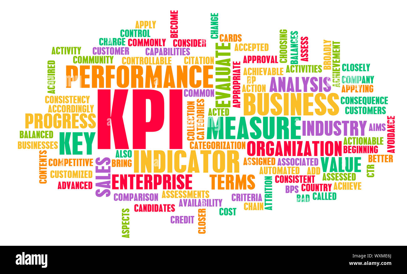 KPI oder Key Performance Indicator als Konzept Stockfoto