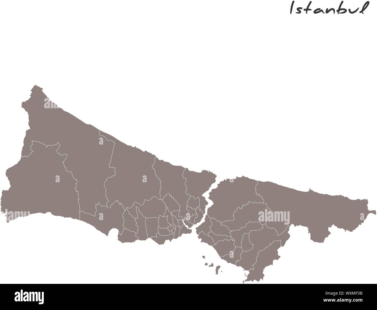 Istanbul Hochwertige Karte. Vector Illustration Stock Vektor