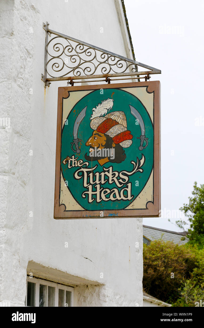 Der Turks Head Public House oder Pub auf St. Agnes Insel, Isles of Scilly, Cornwall, England, Großbritannien Stockfoto