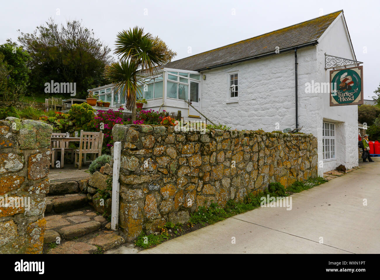 Der Turks Head Public House oder Pub auf St. Agnes Insel, Isles of Scilly, Cornwall, England, Großbritannien Stockfoto