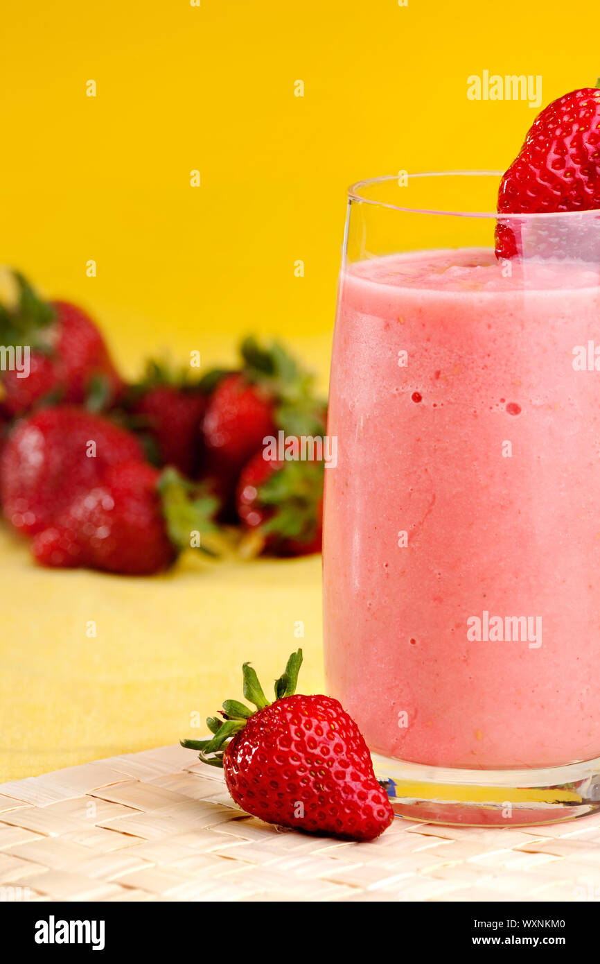 Erdbeere Sommer trinken Stockfoto