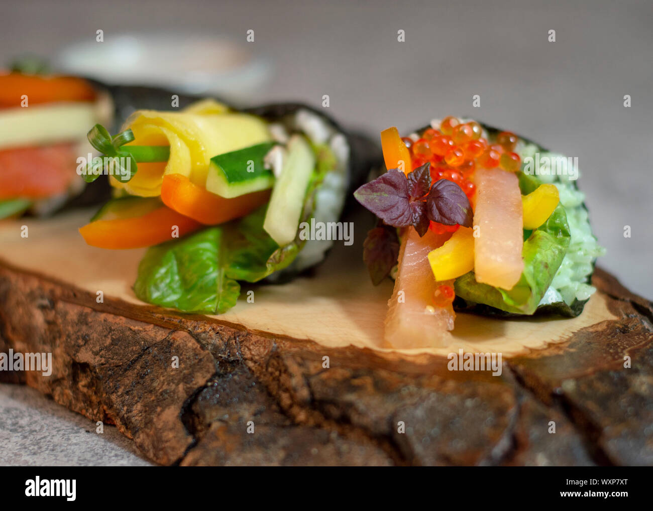 Sushi, alpinen Stil Stockfoto