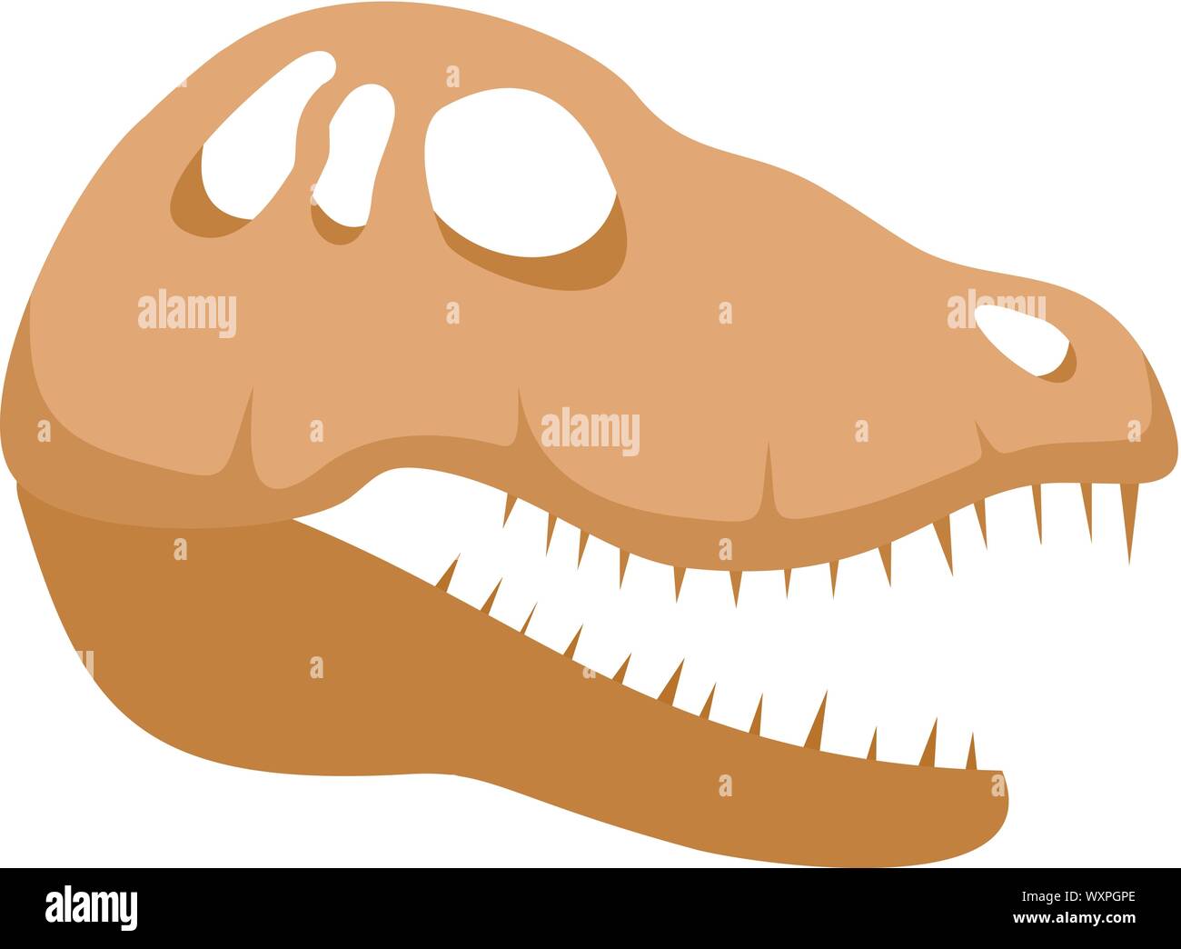 Dinosaurier Schädel Kopf Symbol. Flache Darstellung der Dinosaurier Schädel Kopf vektor Symbol für Web Design Stock Vektor