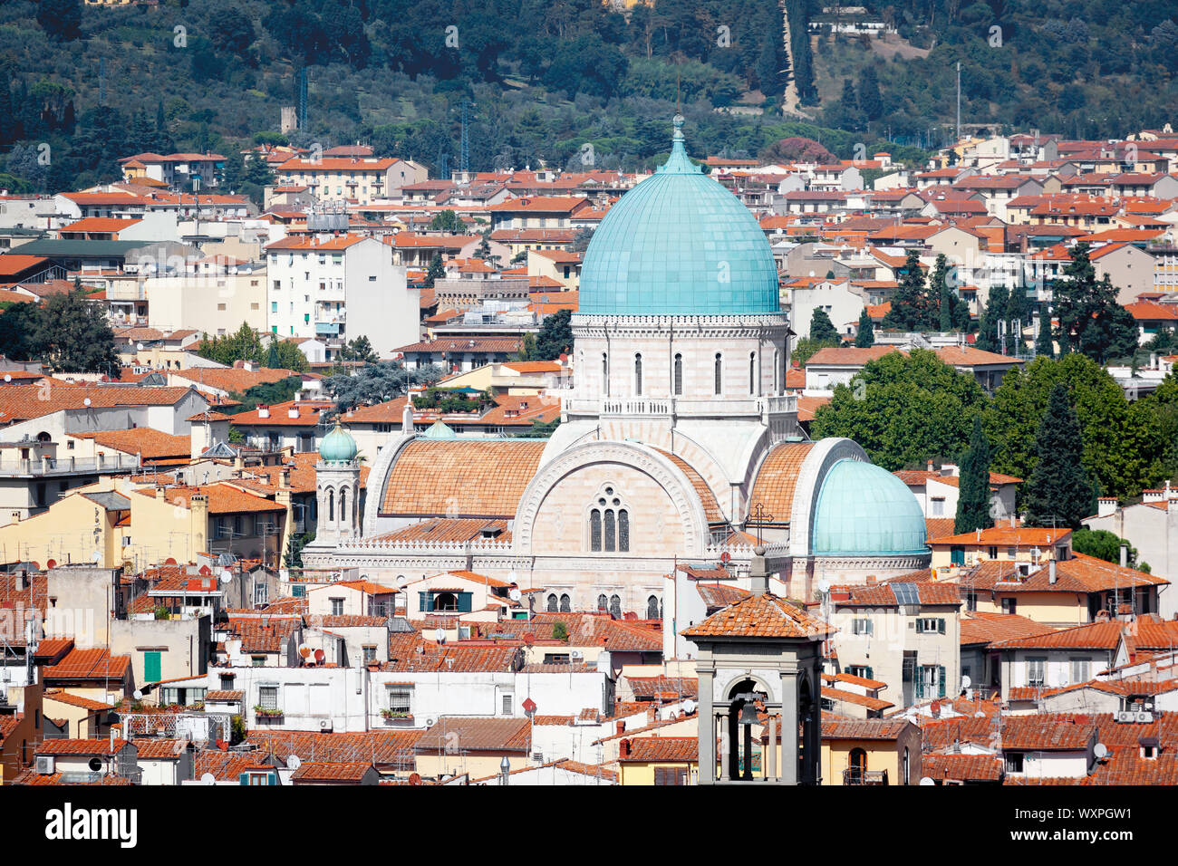 Ein Bild der Synagoge in Florenz Italien Stockfoto