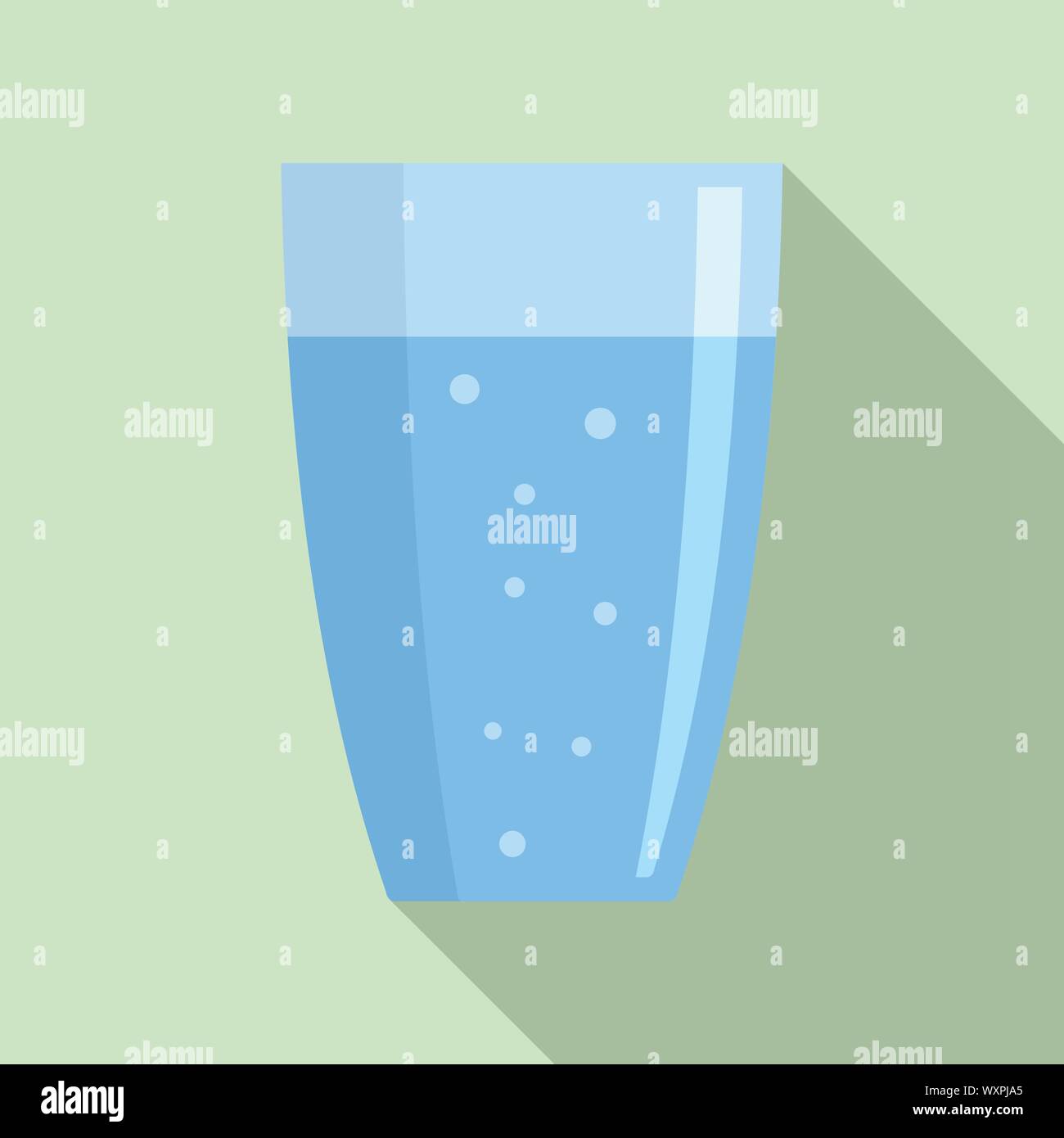 Mineralwasser Glas Symbol. Flache Darstellung von Mineralwasser Glas vektor Symbol für Web Design Stock Vektor