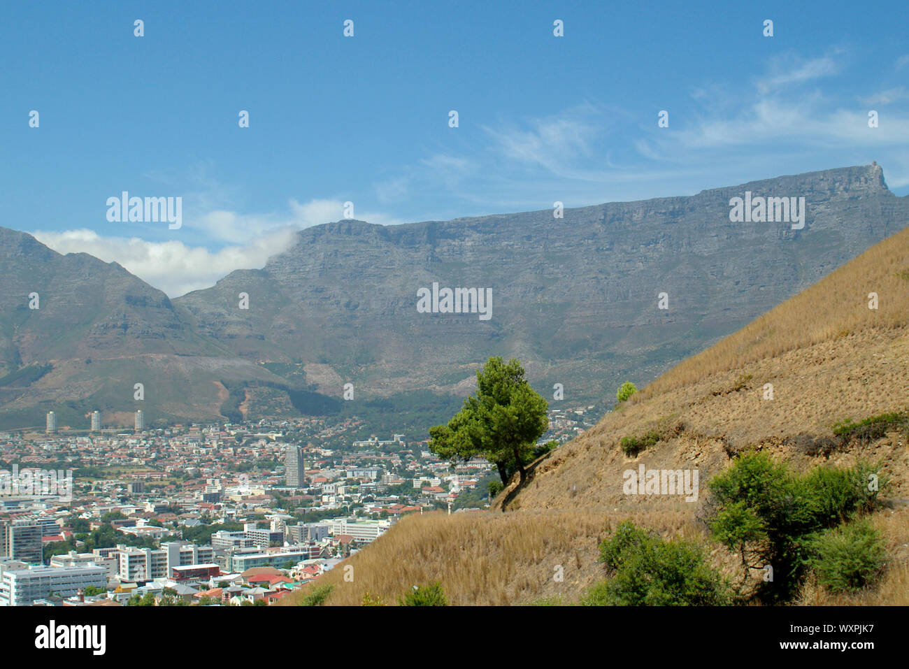 Die Stadt mit dem Tafelberg, Kapstadt, Western Cape, Südafrika Stockfoto