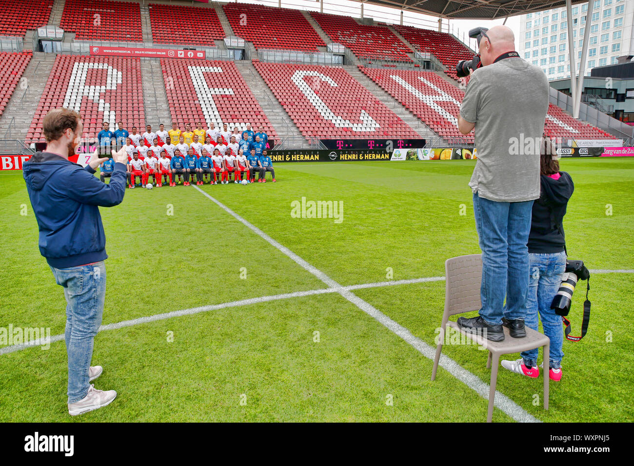 UTRECHT, 17-09-2019, Photocall FC Utrecht, Stadion Galgenwaard. Saison 2019 / 2020 der niederländischen Eredivisie Fußball. Club Fotograf Frank Zilver (R) Stockfoto