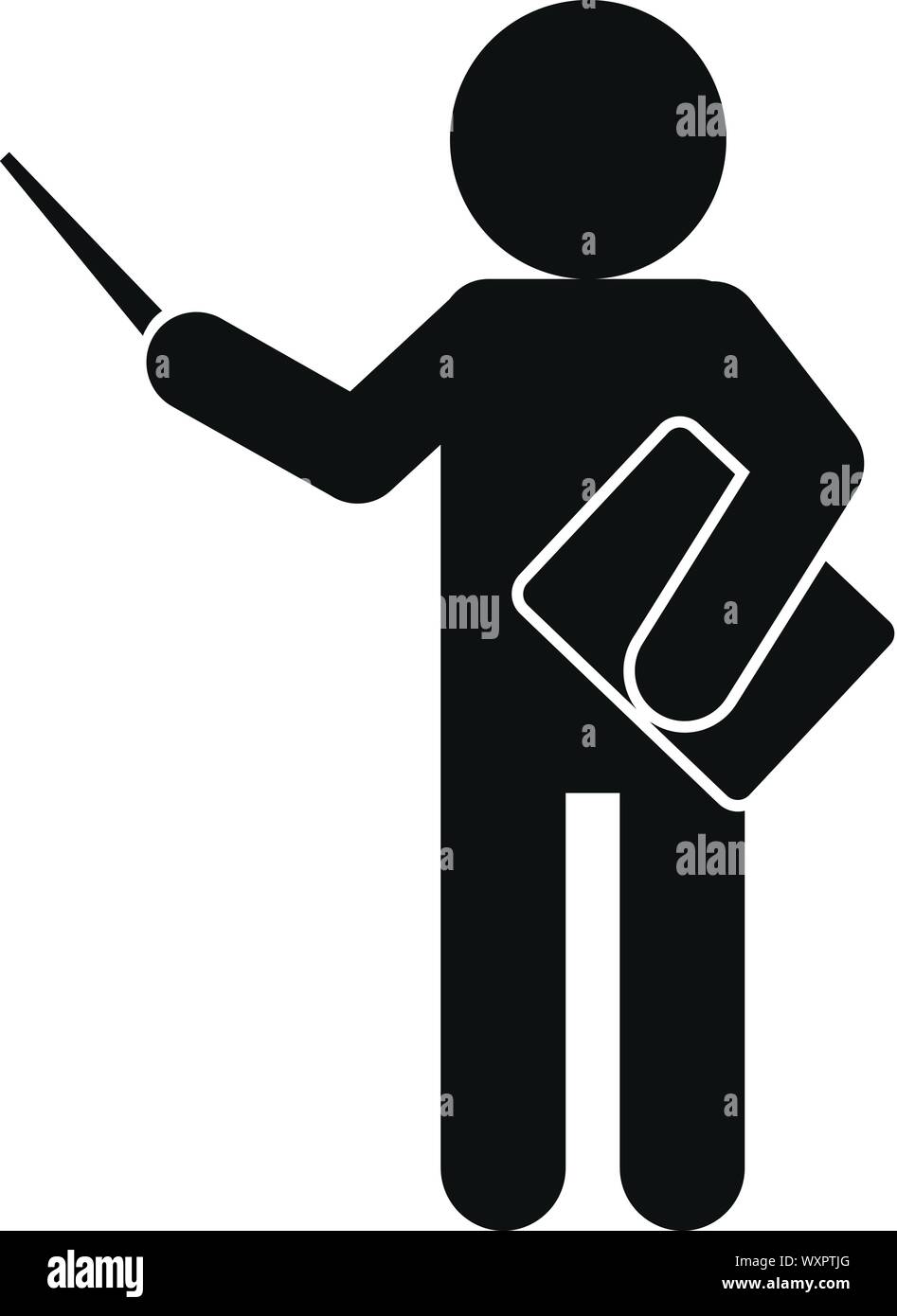 Lektion Lehrer Symbol. Einfache Abbildung: Lektion Lehrer vektor Symbol für Web Design auf weißem Hintergrund Stock Vektor