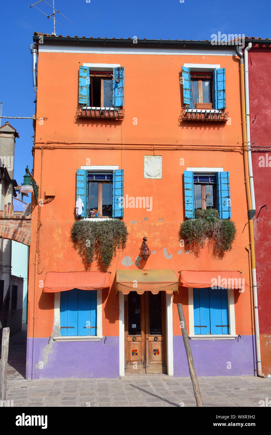 Burano, Italien, Europa Stockfoto