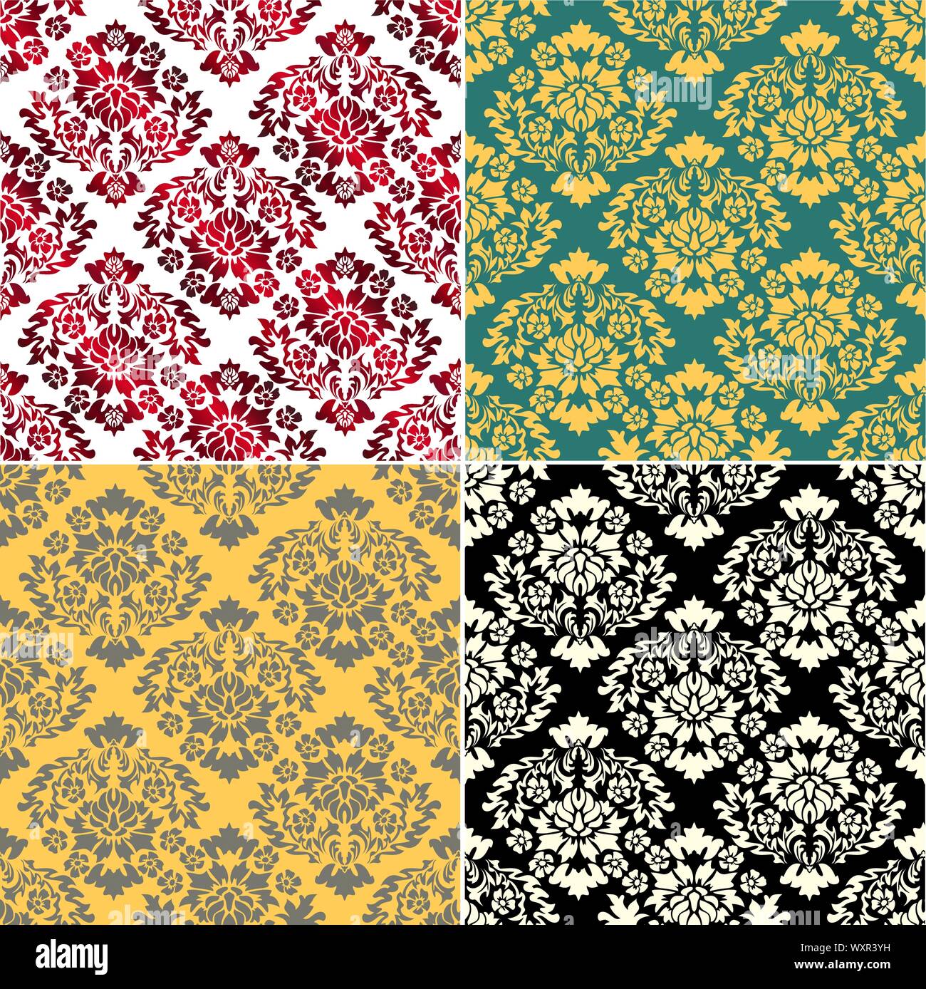 Retro Vintage Abstrakte Blume Schone Zusammenfassung Hintergrund Tapeten Barock Aus Damast Damast Muster Sammlung Fur Architektur Design Rokoko Stock Vektorgrafik Alamy