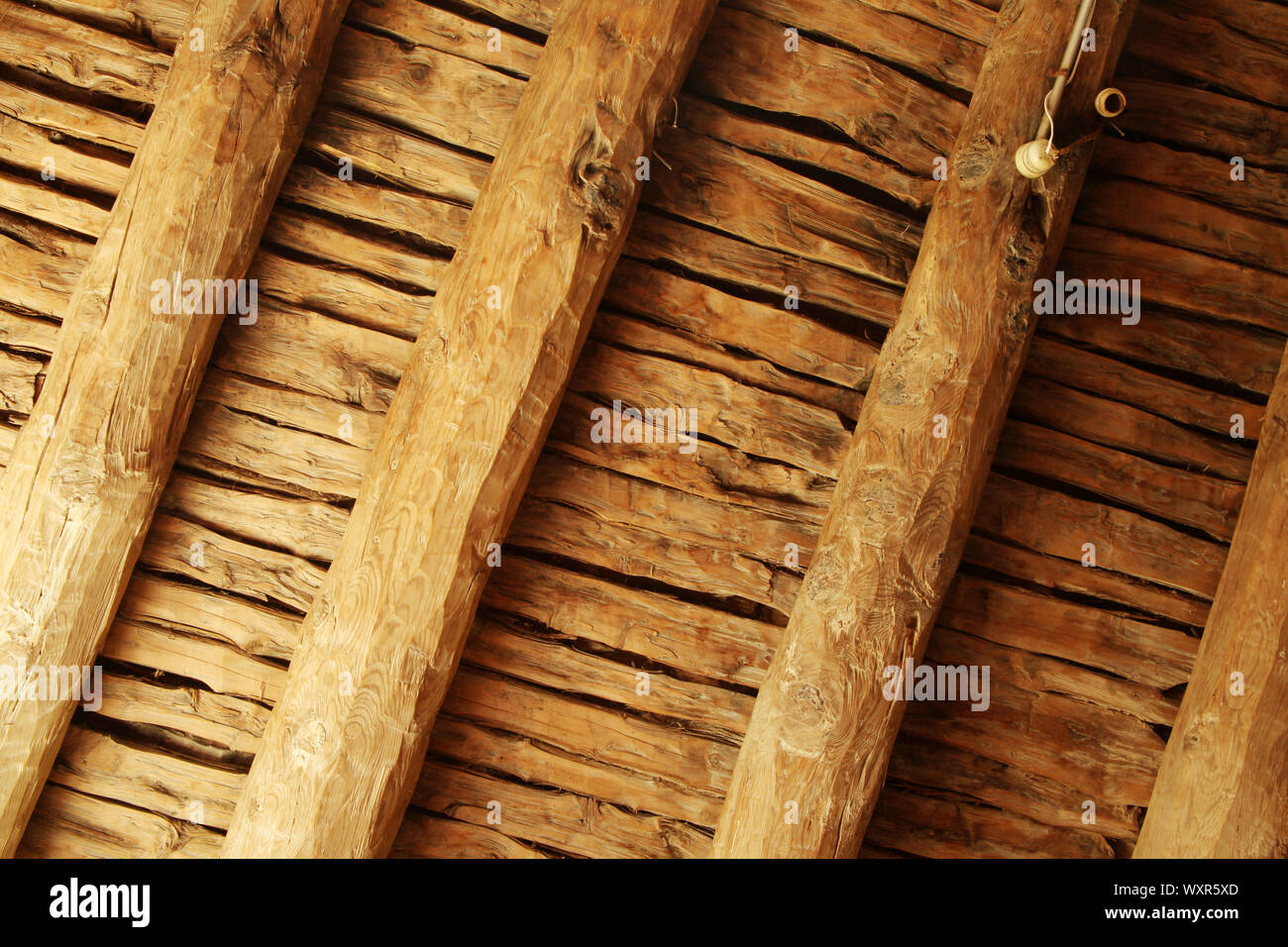 Alte Holzdecke Stockfoto