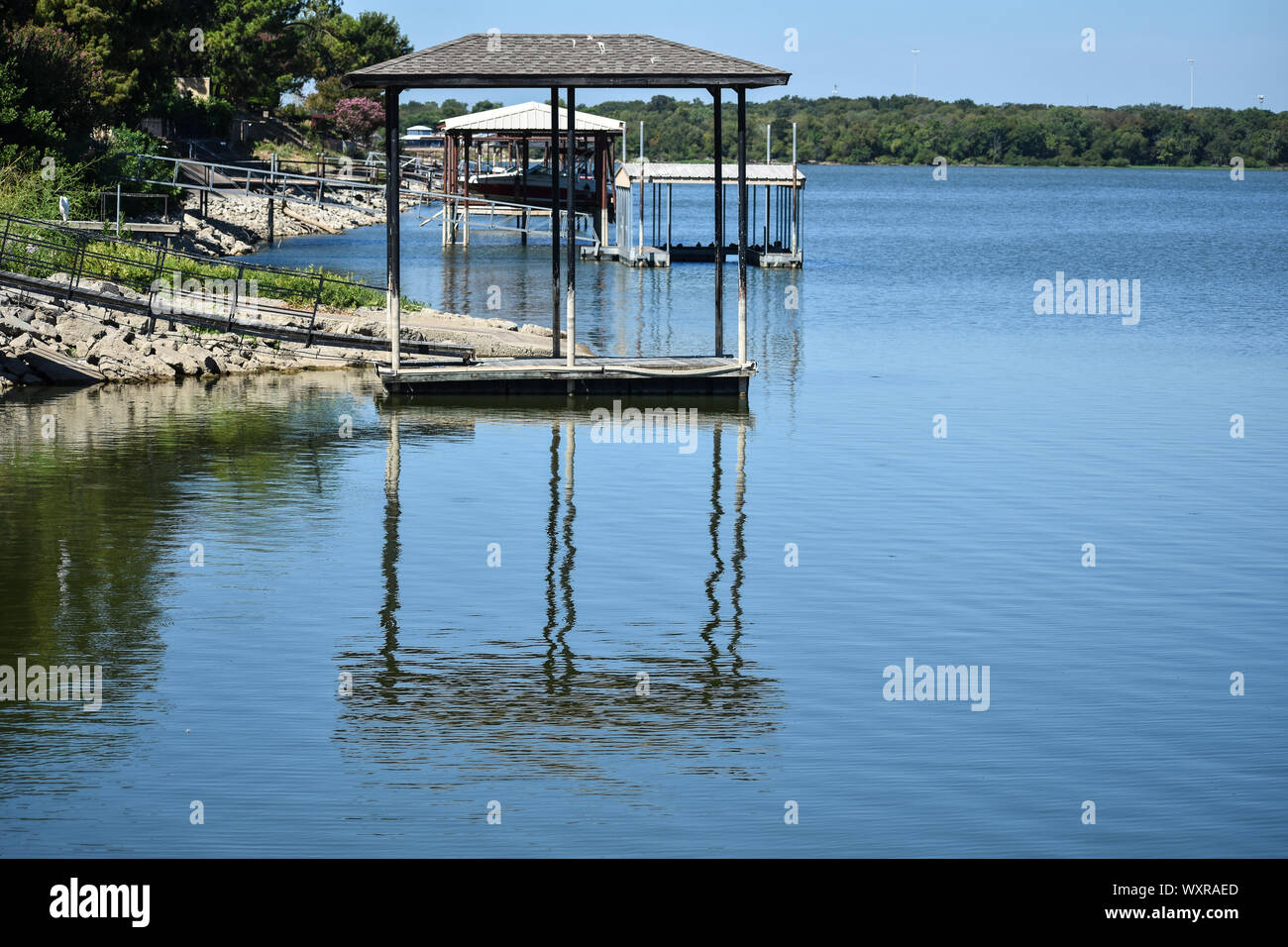 Reflexion an der Dock Stockfoto