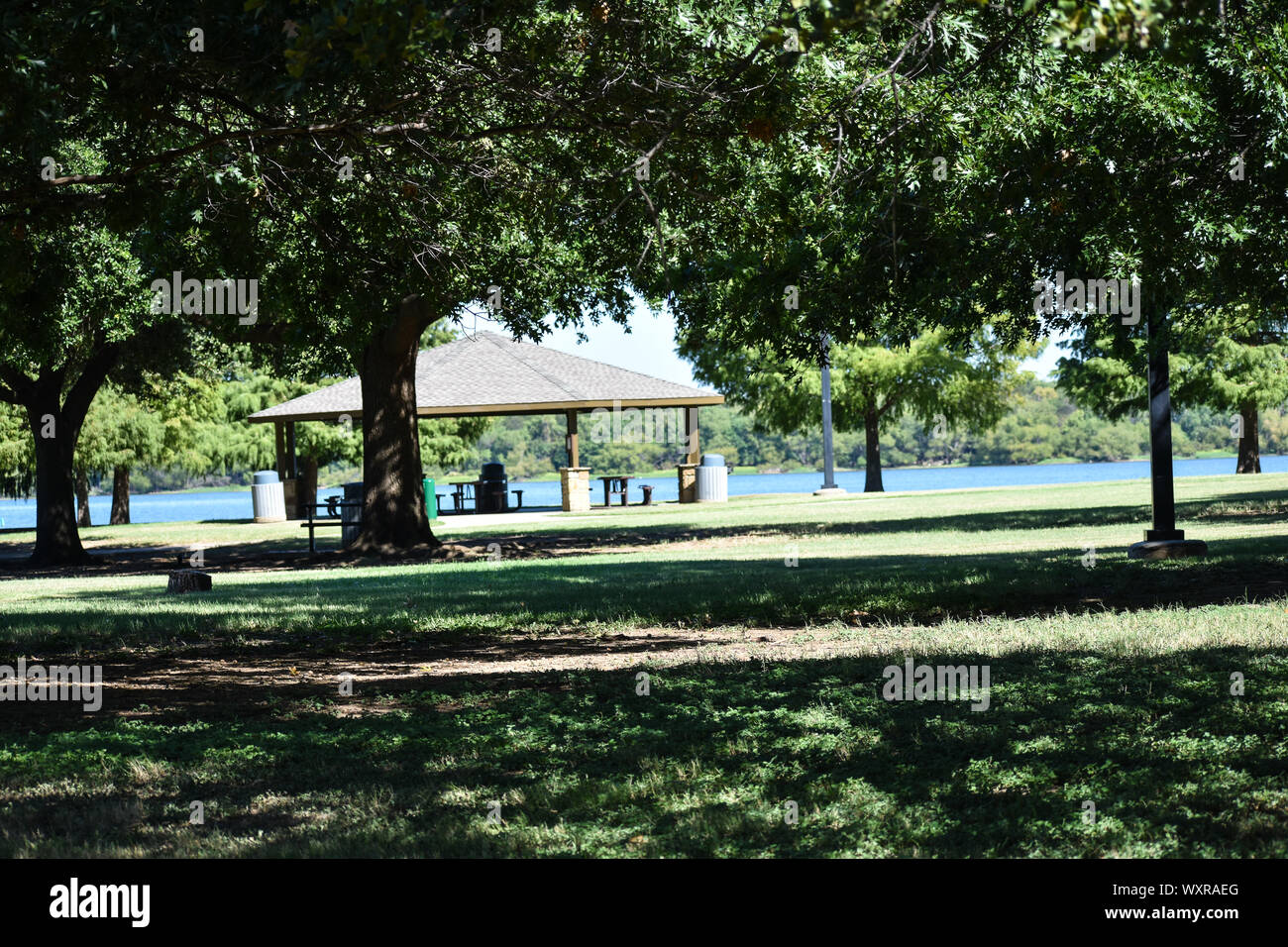 Pavillon am See Stockfoto