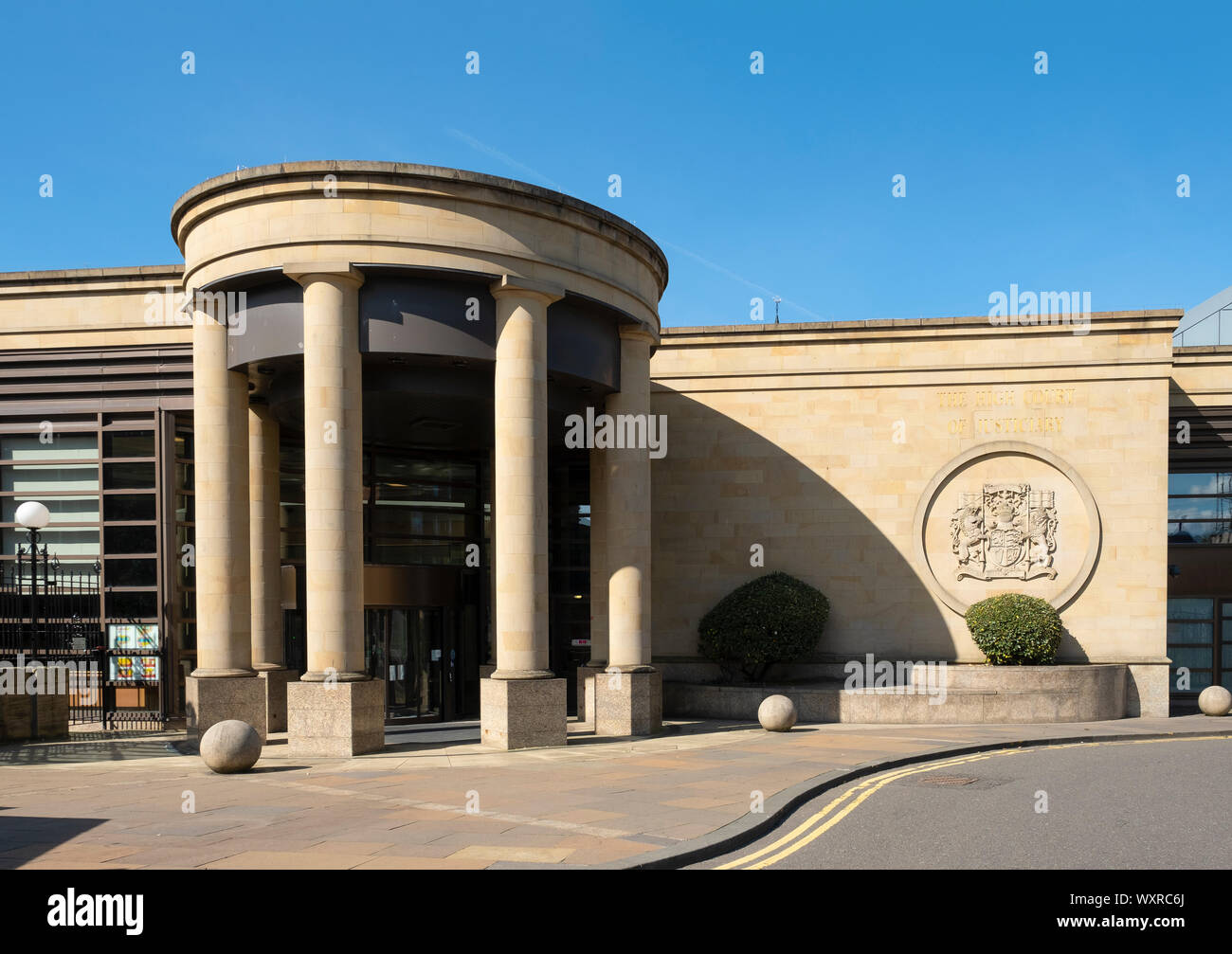 Die Außenseite des High Court in Glasgow, Schottland, Großbritannien Stockfoto