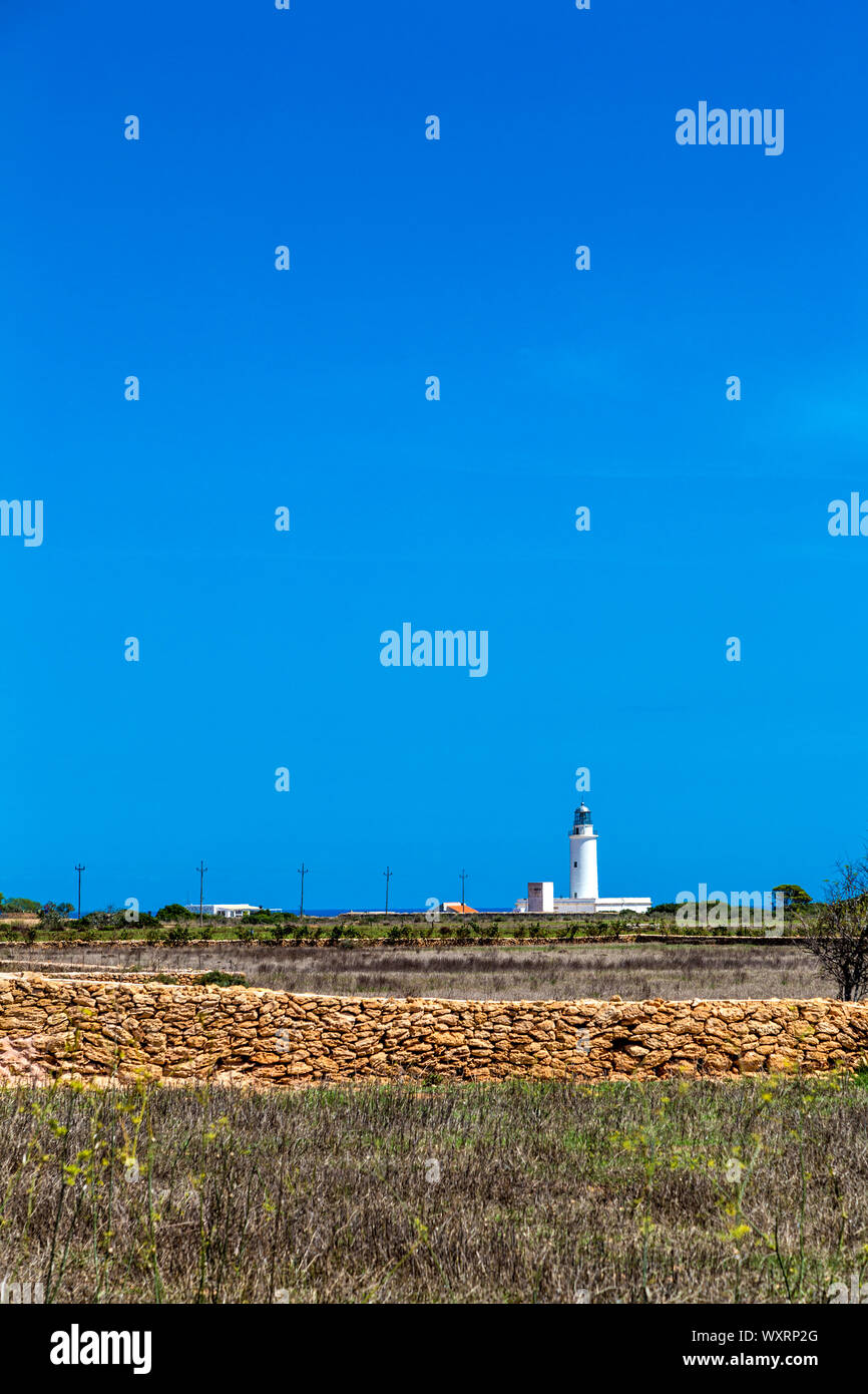 Far de la Mola Leuchtturm, Formentera, Balearen, Spanien Stockfoto