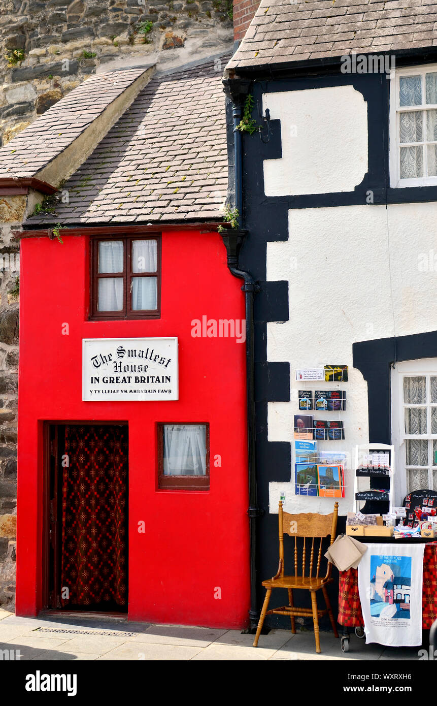 Das Kleinste Haus in Großbritannien, auch bekannt als die Quay House. Stockfoto