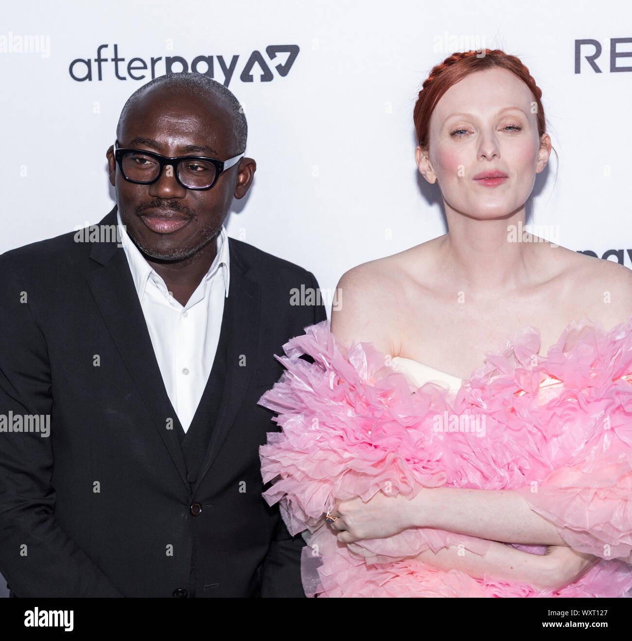 New York, NY, USA - September 5, 2019: Edward Enninful und Karen Elson Die tägliche Vordere Reihe 7. Mode Media Awards im Rainbow Room Teilnahme an Rock Stockfoto