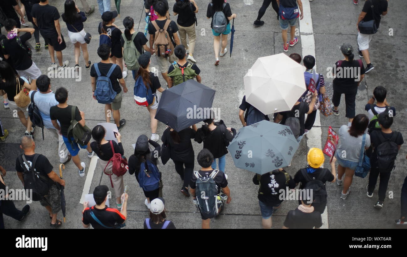 Hong Kong Anti-Extradition Proteste Stockfoto