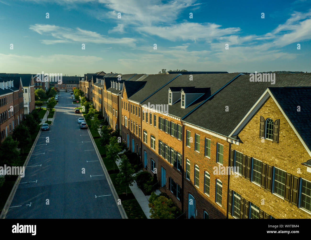 American real estate Nachbarschaft Straße in Maryland mit typischen