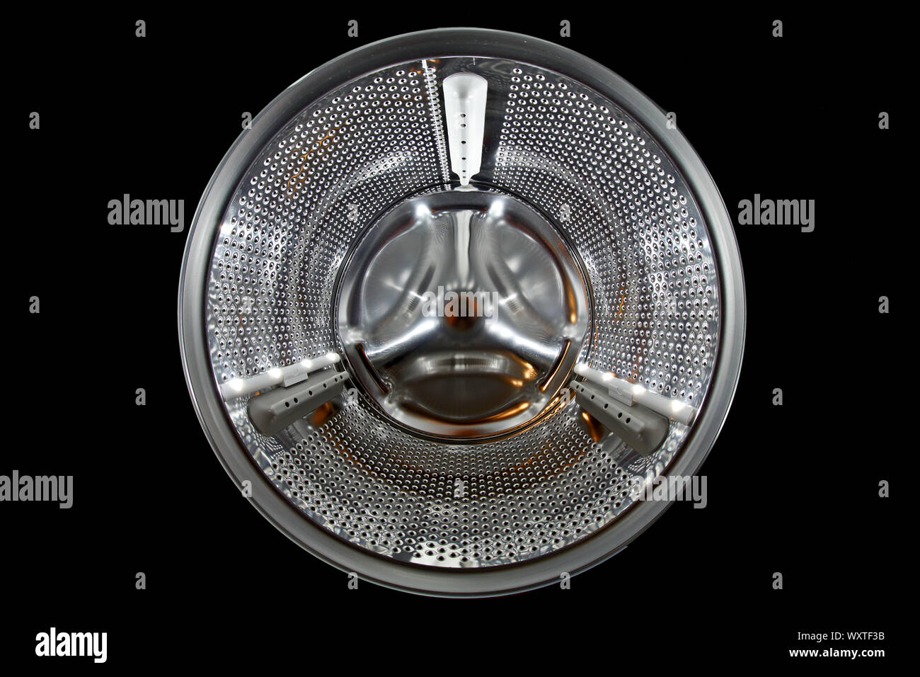 Eine saubere steely Scheibe Trommel Aufhellen mit LED-Sticks. Bild mit Fish Eye Objektiv Stockfoto