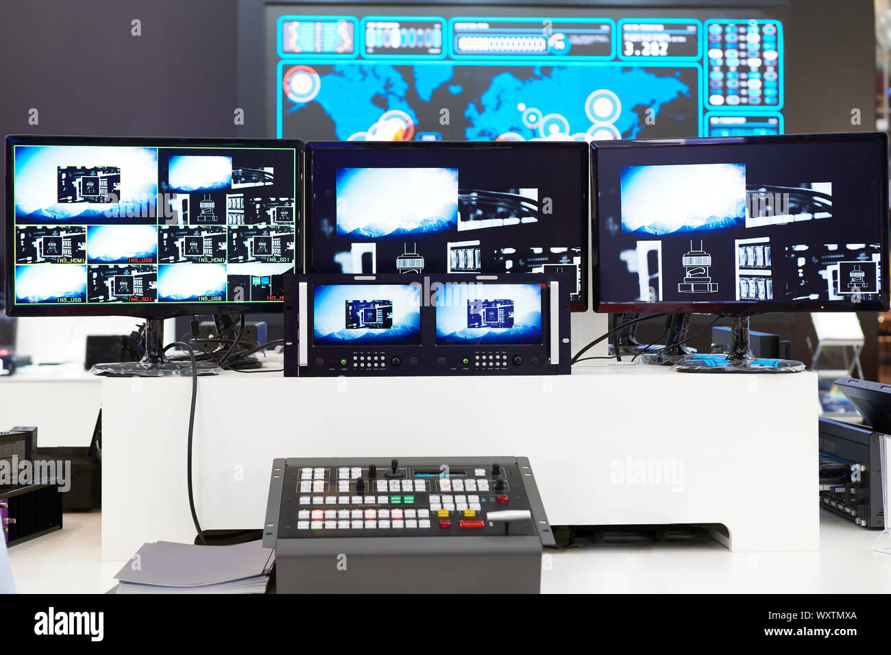 Vision Mixer LED Video Prozessor Stockfoto