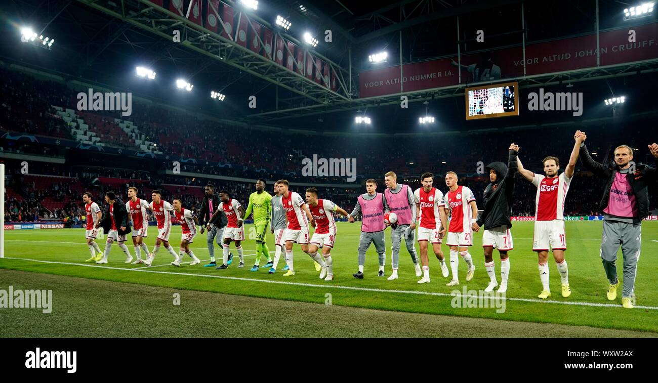 Ajax bei der Champions League Ajax-Lille am 17. September 2019 in Amsterdam, Niederlande. Credit: Sander Chamid/SCS/LBA/Alamy leben Nachrichten Stockfoto
