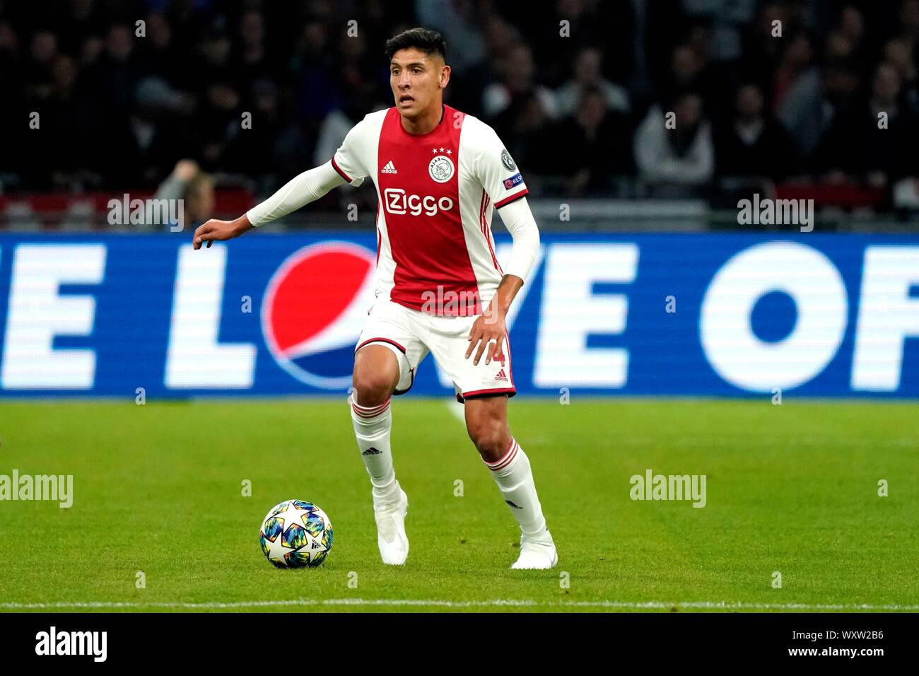 Edson Alvarez (Ajax) während der Champions League Ajax-Lille am 17. September 2019 in Amsterdam, Niederlande. Credit: Sander Chamid/SCS/LBA/Alamy leben Nachrichten Stockfoto