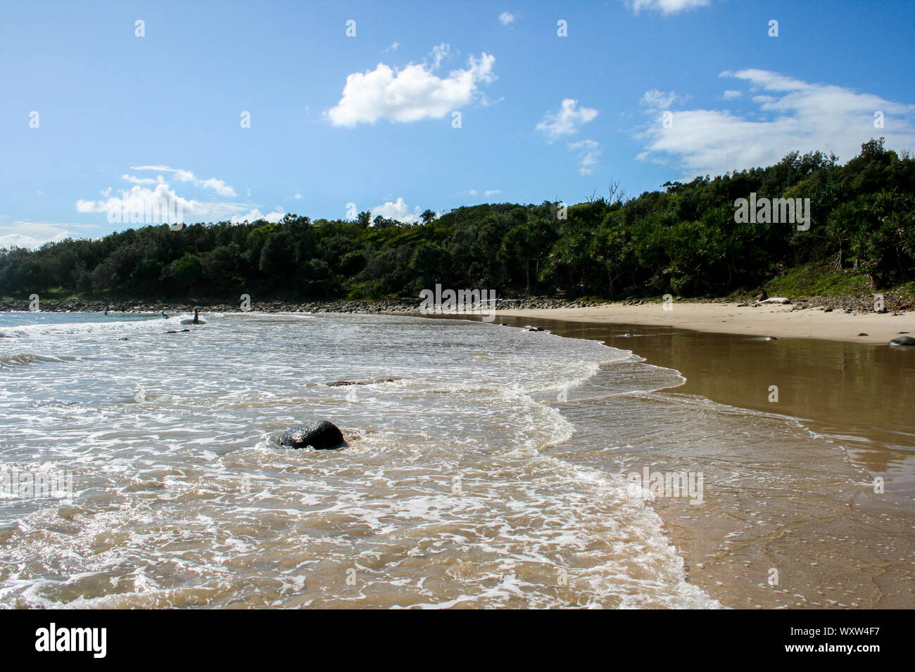 Angourie Blue Pool und Angourie Back Beach, Yamba, New South Wales, Australien Stockfoto