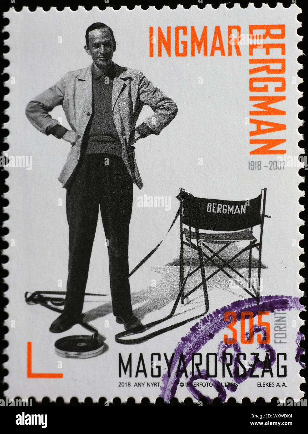 Regisseur Ingmar Bergman auf Briefmarke Stockfoto
