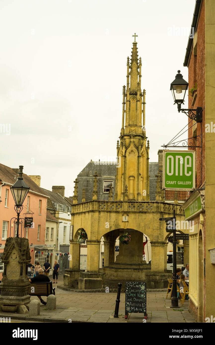 Shepton Mallet Stadtzentrum, Shepton Mallet in Somerset, England, UK. Stockfoto